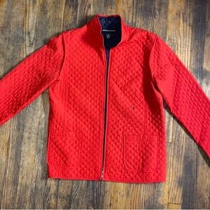 Norton McNaughton Red Light Weight Quilted Jacket With Cuff-able Sleeve Medium